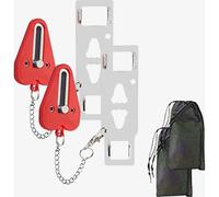 Juego de 2 cerraduras portátiles para puertas, cerraduras de seguridad resistentes para viajes, ideales para hoteles, hogares, apartamentos