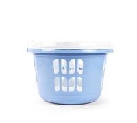 Juego de 2 cestos para la colada Beldray - Compactos, apilables, ahorran espacio, con asas de transporte, capacidad de 30 litros, fabricados en el Reino Unido, contenedor de almacenamiento para ropa.
