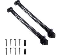 Juego de 2 cierrapuertas resistentes con resorte de cierre automático para valla de jardín de madera y vinilo (28 cm)