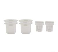 Juego de 2 cierres de clip de bloqueo de asiento trasero compatibles con vehículos Toyota, clips de retención de plástico blanco para una instalación segura, tamaño del cuerpo 28 mm x 15 mm, tamaño de