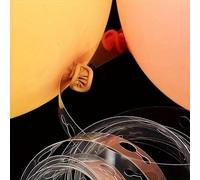 Juego de 2 cintas de cadena de globos, adecuadas para eventos en el hogar y decoraciones de fiestas navideñas. (blanco)