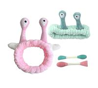 Juego de 2 cintas elásticas para caracoles con cepillos para máscara, tentáculos de caracol, de peluche, para mujeres