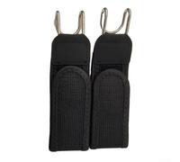 Juego de 2 cinturones elásticos discretos con cierre de gancho de metal minimalista y compatibilidad con trabillas para cinturón de 1.5 pulgadas (negro)