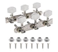 Juego de 2 clavijas de afinaci n para guitarra Yootones 3R3L, compatibles con guitarra ac stica, folcl rica y cl sica (plateadas)