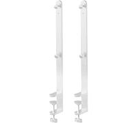 Juego de 2 clips de escritorio para tablero, abrazadera de escritorio, ajustable de 1 a 5,5 cm, instalación sin herramientas, soporte de metal, color blanco