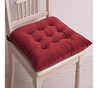 Juego de 2 Cojines Cuadrados Gruesos Rojos para sillas de Comedor con Lazos, Almohadillas Reversibles para Asientos de Cocina Que brindan Comodidad y Estilo, hogar y el Uso