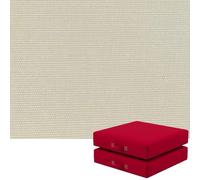 Juego de 2 Cojines Cuadrados para Sillas de Exterior 35x35/40x40/45x45/50x50 cm - Almohadillas de Espuma Gruesa para Asientos de Jardín, Césped, Terraza o Interior(Beige,50X45X3CM)