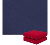 Juego de 2 Cojines Cuadrados para Sillas de Exterior 35x35/40x40/45x45/50x50 cm - Almohadillas de Espuma Gruesa para Asientos de Jardín, Césped, Terraza o Interior(Navy Blue,30X30X3CM)