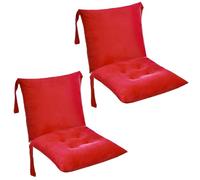 Juego de 2 cojines de terciopelo para sillas con respaldo, 40 x 40/50 x 50 cm, para exteriores e interiores, para comedor, oficina, jardín, cocina (A8, 45 x 45 cm)
