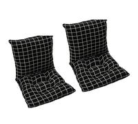 Juego de 2 cojines for silla jardín con respaldo, cómodos for exterior correas fijación, cojín lumbar extraíble for tumbona patio o(J)