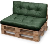 Juego de 2 cojines gruesos para palés europeos para interiores y exteriores, color verde oscuro, 120 x 80, 120 x 60, 120 x 50, 60 x 60, 100 x 60 pulgadas, perfecto para jardín y sala de estar
