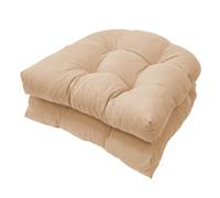 Juego de 2 cojines impermeables para sillas de exterior, en forma de U, resistentes a la decoloración, repelentes al agua, ideales para muebles de jardín, patio, color caqui