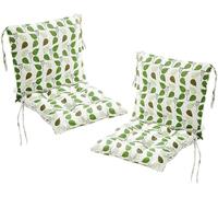 Juego de 2 cojines para silla de jardín, cojín, 40 x 80 x 7 cm, exteriores e interiores