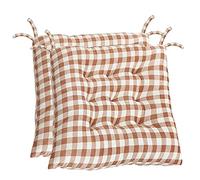 Juego de 2 cojines para sillas de exterior, cojines de asiento de jardín, cojines cuadrados para patio, cojines impermeables para piel al aire libre, cómodos cojines de silla para decoración de jardín