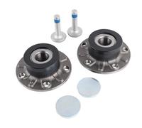 Juego de 2 cojinetes para buje de rueda trasero con función ABS, adecuado para Golf V 1K1 BA5 Altea 5P1 Leon 1P1 Toledo III 5P2 A3 8P1 8P7 8VA 8VF, número de pieza 1K0598611 8V0598611 8V0598611A