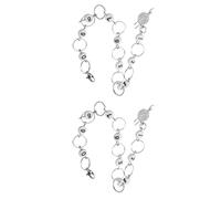 Juego de 2 collares de perlas de color blanco y negro, de aleación, para hacer ganchillo, seguimiento del progreso del proyecto