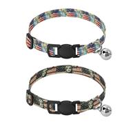 Juego de 2 collares para perros machos con hebilla de liberación rápida, bandera del Día de los Presidentes de Estados Unidos, bandera del Día de los Presidentes de Estados Unidos y Lady Liberty