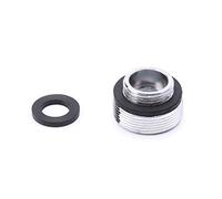 Juego de 2 conectores de aireador de grifo, rosca exterior de metal, adaptador de ahorro de agua, para grifo de cocina, 16/18/20/22/24/28/mm a 22 mm o G1/2 a 22 mm, negro