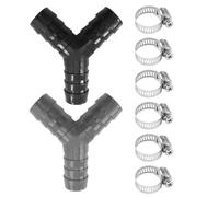 Juego de 2 conectores de manguera en Y, accesorios de plástico, adaptador de escape, separador de plástico, accesorios de evacuación