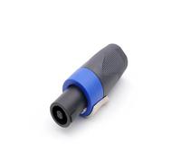 Juego de 2 conectores NL4FX Speakon de 4 polos macho + enchufe hembra con bloqueo giratorio adaptador de altavoz de audio compatible con NL4FC NLT4X NL2FC (negro)