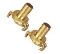 Juego de 2 conectores rápidos de latón, conector rápido para manguera, rosca de 1 pulgada para sistema de riego de jardín (DN20)