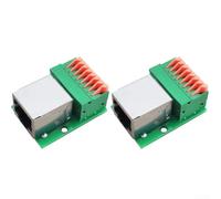 Juego de 2 conectores RJ45 8P8C hembra sin soldadura con cableado rápido de 8 pines, adecuado para red Ethernet y compatibilidad con dispositivos AV