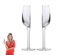 Juego de 2 copas de vino de 140 ml, media copa de vino tinto, perfecto para el hogar, restaurantes y fiestas, apto para lavavajillas, copas de vino con mango largo