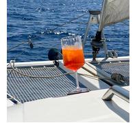 Silwy® - Vasos magnéticos de plástico de alta tecnología con nano almohadillas de gel de metal, antideslizantes, accesorios para camping, barcos y yates (vino, 0,2 l, juego de 2)