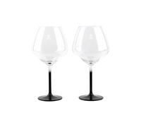 SCALPERS HOME | Juego de 2 Copas de Ginebra | Capacidad de 720 ml | Diseño con la Calavera de Scalpers | Pie de Color Negro | Copas Fabricadas en Cristal