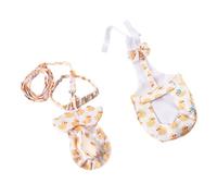 Juego de 2 correas ajustables para pañales para mascotas, poliéster suave y transpirable, a prueba de fugas, bonito patrón de pato para patos, gatos, arnés de poliéster para perro