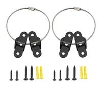 Juego de 2 correas antivuelco para muebles, kit de anclajes de pared para muebles, correas de fijación de muebles de seguridad para gabinetes, estantes de libros, protección de mascotas (negro)