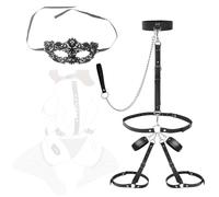 Juego de 2 correas negras para ejercicios de yoga, kit de entrenamiento de yoga para la cintura