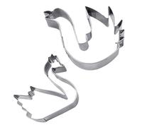 Juego de 2 Cortadores de Galletas con Forma de Cisne, Moldes de Metal de Acero Inoxidable, Cortador de Repostería, Cortadores de Galletas de Cisne para Accesorios para Hornear Galletas, Rosquillas