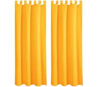 Juego de 2 cortinas Bestlivings, tela, naranja claro, 140 x 245cm