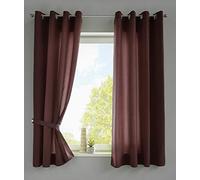 Juego de 2 Cortinas con Ojales Berlin (Alto x Ancho 175 x 140 cm, microsatén Opaco, translúcido, Uni Matt, 20405N2