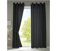 Juego de 2 Cortinas con Ojales Berlin (Alto x Ancho 225 x 140 cm, microsatén Opaco, translúcido, Uni Matt, 20405N2