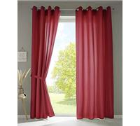 Juego de 2 Cortinas con Ojales Berlin (Alto x Ancho 245 x 140 cm, microsatén Opaco, translúcido, Uni Matt, 20405N2