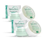Juego de 2 crema de equilibrio Sanatur SpiruSkin de 50 ml - Crema hidratante para pieles normales y combinadas. Ingredientes naturales, aceites vegetales y extractos para pieles saludables y radiantes