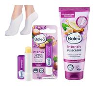 Juego de 2 - Crema para pies Intensiva, 100 ml + Cuidado de Labios Intensivo, 4,8 g + Calcetines Bonus para Pies Secos