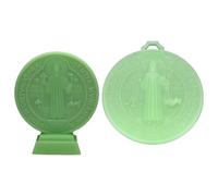 Juego de 2 cruces luminosas de 12,7 cm con luz nocturna para comodidad espiritual y uso nocturno, decoración religiosa del hogar