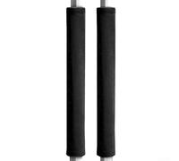 Juego de 2 cubiertas de mango para refrigerador, horno, microondas y gabinete con paño de terciopelo no abrasivo para un uso suave (negro)