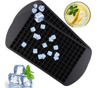 Juego de 2 Cubiteras para 160 Cubitos de 1 x 1 cm, Mini Moldes para Cubitos de Hielo de Silicona, Mini Cubitos de Hielo 24x12 cm, Bandejas Pequeñas para Cubitos de Hielo para Cocina, Bar, Fiesta