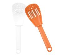 Juego de 2 cucharas coladoras de cocina, cucharón ranurado para escurrir y cocinar utensilios de cocina