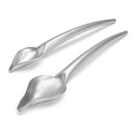 Juego de 2 cucharas de decoración de dibujo de precisión culinaria de acero inoxidable, herramientas especiales culinarias para decoración de platos