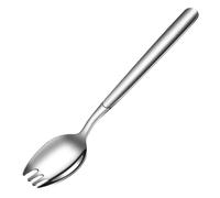 Juego de 2 cucharas de tenedor de acero inoxidable 316, utensilios 2 en 1 para el hogar, pasta, ensalada y más (pequeño)