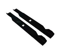 Juego de 2 cuchillos para tractor cortacésped de 53,5 cm para AYP, Husqvarna, Roper, Partners, Viking, Elektrolux, Mc Culloch con orificio de 5 estrellas