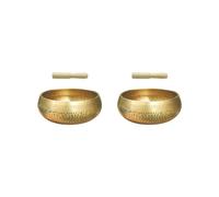 Juego de 2 cuencos de cobre para meditación budista, religión, creencia, regalo perfecto de 11 cm de diámetro, kits de 1 cm de diámetro, kits 1