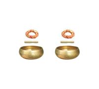 Juego de 2 cuencos de cobre para meditación budista, religión, creencia, regalo perfecto de 11 cm, kits de 3 diámetros de 11 cm, kits 3