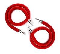 Juego de 2 cuerdas de control de multitudes de terciopelo azul de 90 cm para seguridad de eventos, protección de alfombra roja y organización de líneas