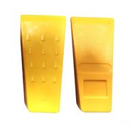 Juego de 2 cuñas de tala de árboles de 5 5 pulgadas, herramientas de plástico ABS con lado dentado para sostener la cuña firmemente y dirigir la caída del árbol de forma segura